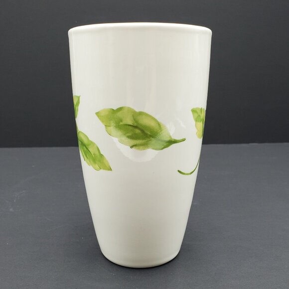 Pfaltzgraff Emma Tall Latte Mugs White Coffee Mugs Purple Pink Floral Flowers - Picture 9 of 10